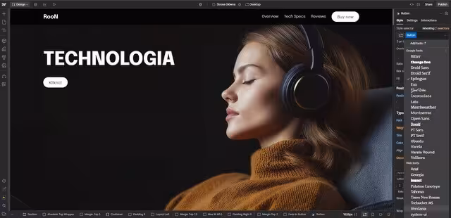 Widok po usunięciu elementu na stronie Webflow Blog CraftedWP