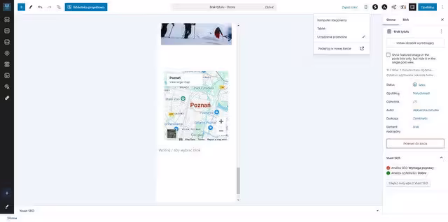 Widok strony na smartfonie WordPress Blog CraftedWP