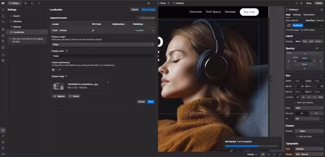 Zmiana lokalizacji strony Webflow Blog CraftedWP