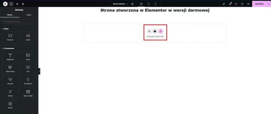 Dodanie dostępnego szablony w WordPress Elementor Blog CraftedWP