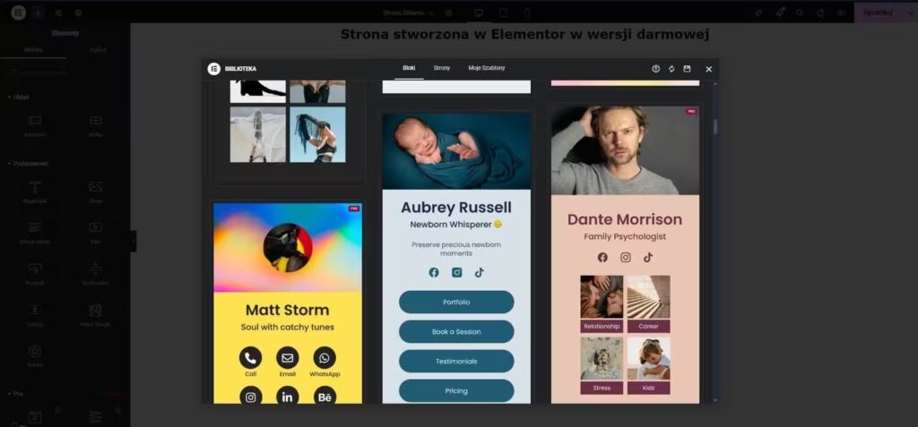 Dostępne darmowe szablony WordPress Elementor Blog CraftedWP