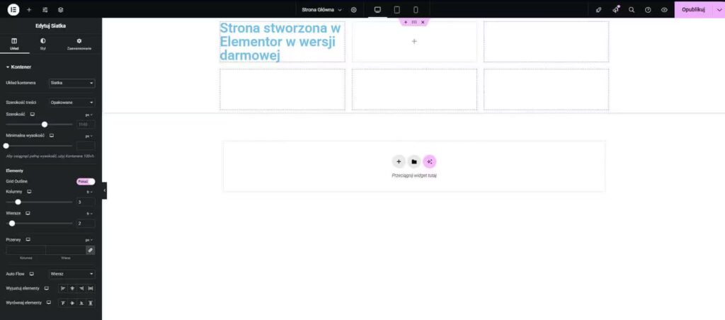 Flexbox i Siatka WordPress Elementor Blog CraftedWP