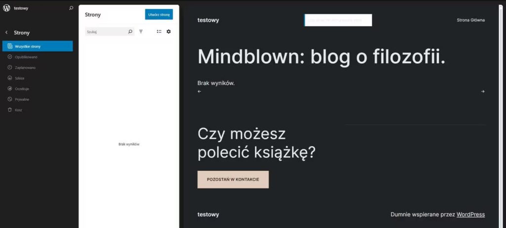 Status strony w WordPress Blog CraftedWP