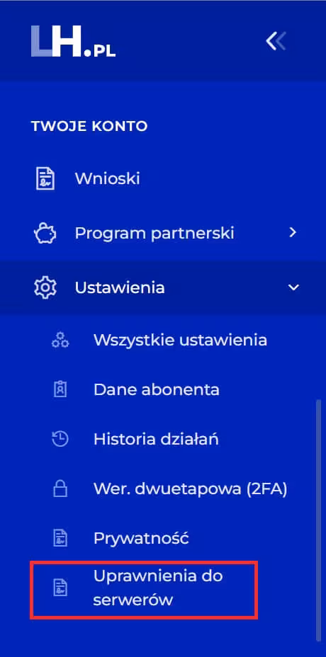 Ustawienia Uprawienia do serwerów panel klienta LH PL Blog CraftedWP