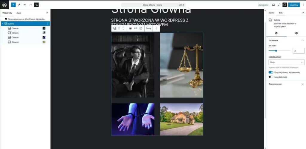 Ustawienie zdjęć w dwie kolumny Blog CraftedWP