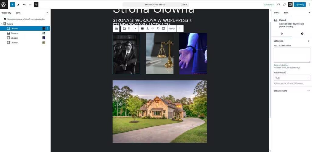 Wygląd galerii po dodaniu zdjęć Blog CraftedWP