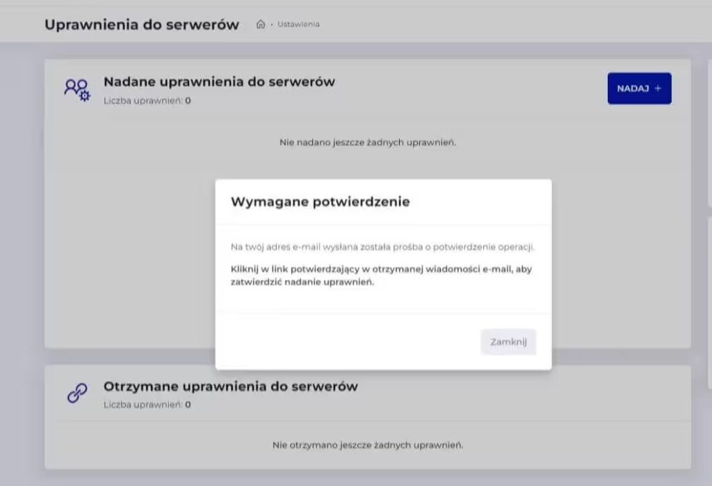 Wysłanie potwierdzenia nadania uprawnień panel klienta LH PL Blog CraftedWP