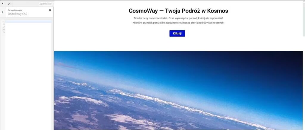 Animowany przycisk WordPress Elementor wprowadzenie kodu CSS Blog CraftedWP