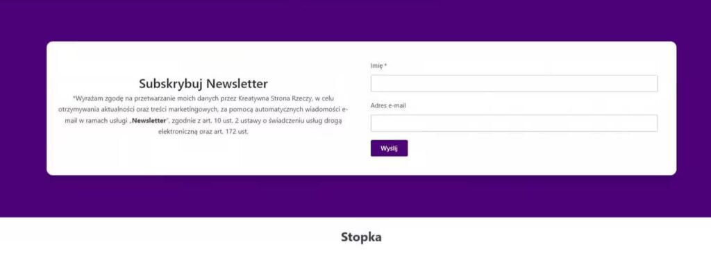 Blog sekcja newsletter agencja marketingowa Blog CraftedWP