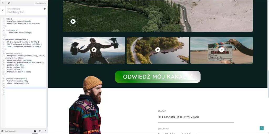 Kod CSS animowany gradient Blog CraftedWP