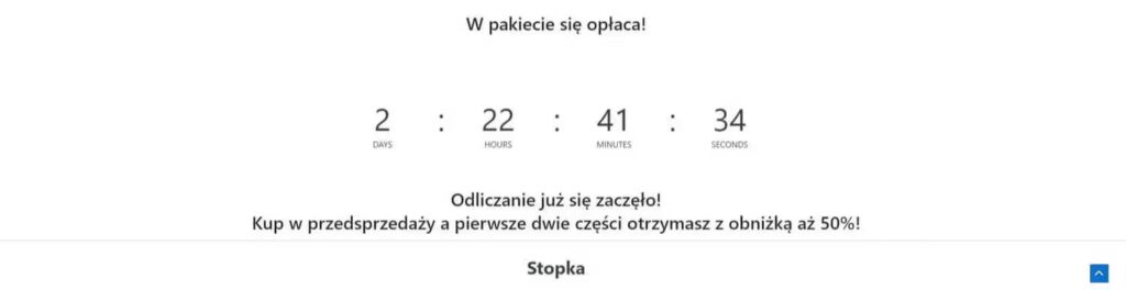 Landing Page sekcja oferta czasowa Sprzedaż książki Blog CraftedWP