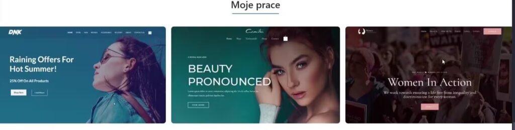 Portfolio sekcja realizację Web Developer Blog CraftedWP