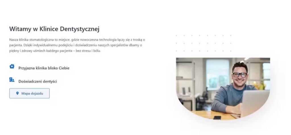 Wizytówka sekcja rezerwacja wizyty Blog CraftedWP