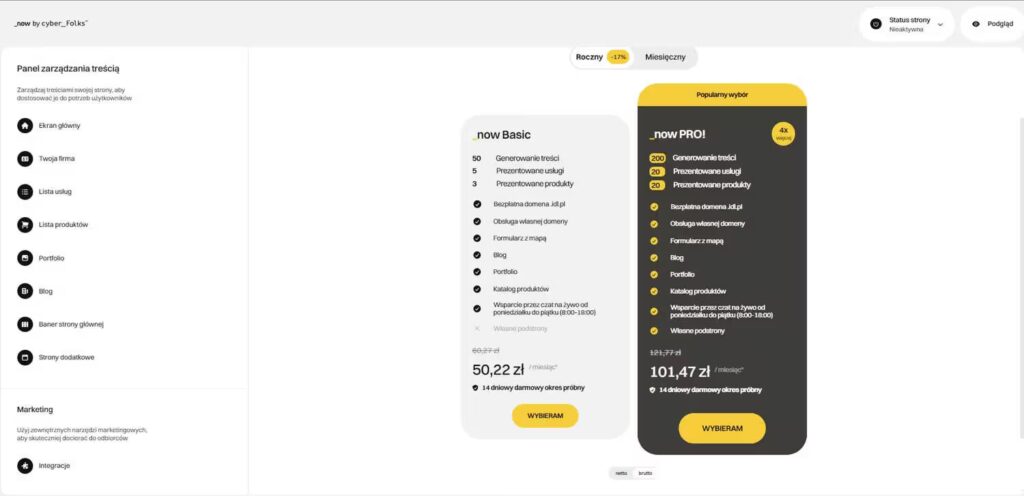 Cyber Folks Now kreator koszt Blog CraftedWP