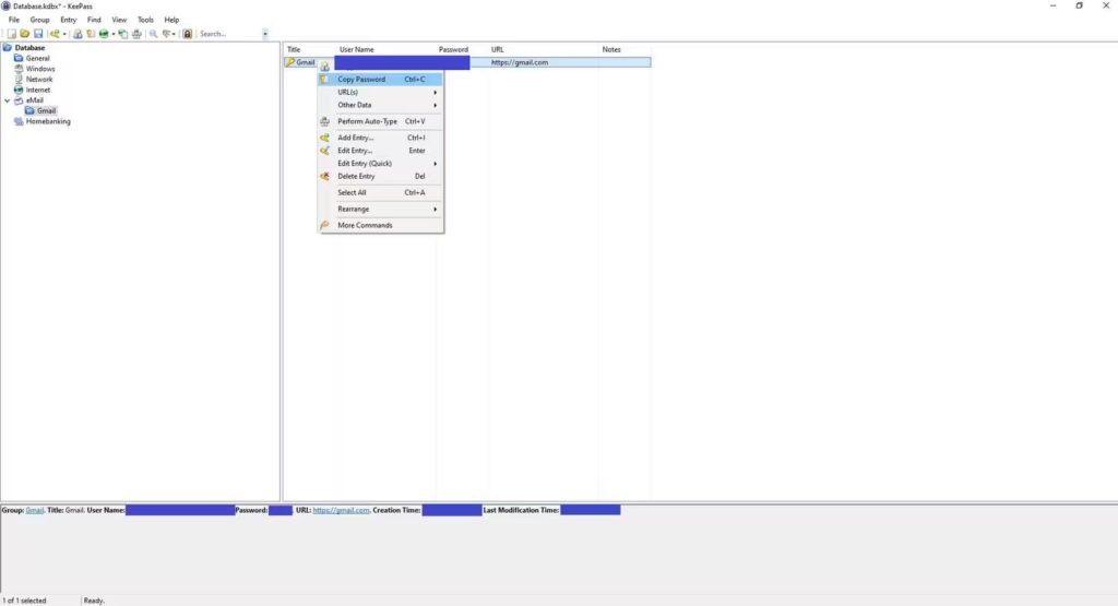KeePass - skopiowanie hasła Blog CraftedWP