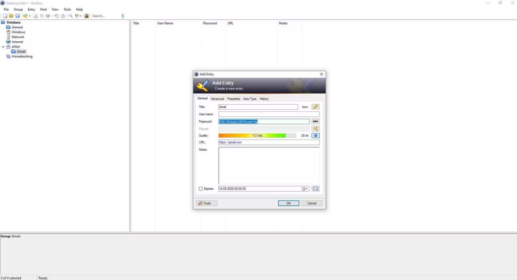 KeePass - uzupełnienie danych odnośnie gmail Blog CraftedWP