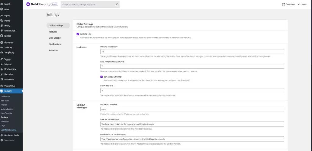Solid Security wtyczka bezpieczeństwa do WordPress Blog CraftedWP