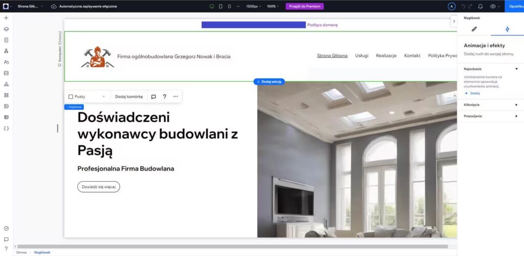 Wix studio - kreator animacje i efekty Blog CraftedWP