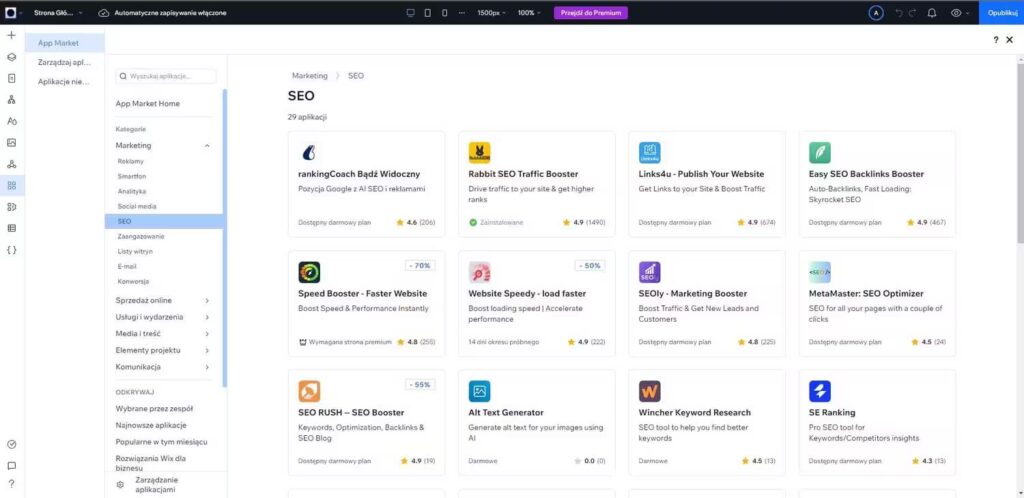 Wix studio - kreator aplikacje Blog CraftedWP
