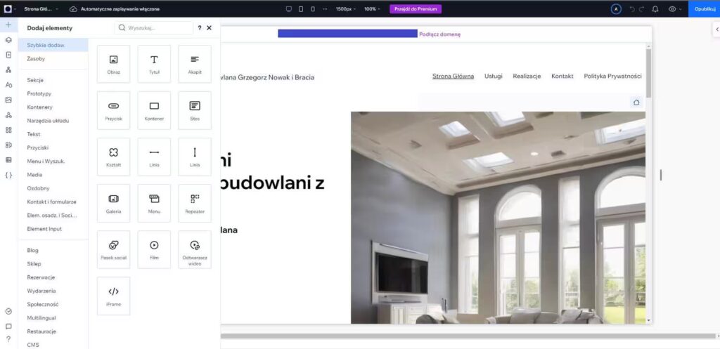 Wix studio - kreator stron dodatkowe elementy Blog CraftedWP