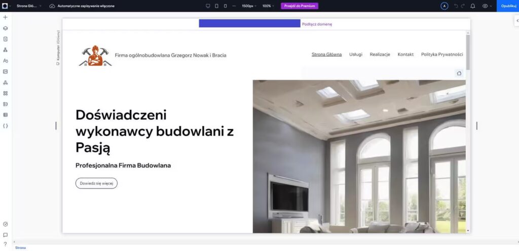 Wix studio - kreator stron hero Blog CraftedWP