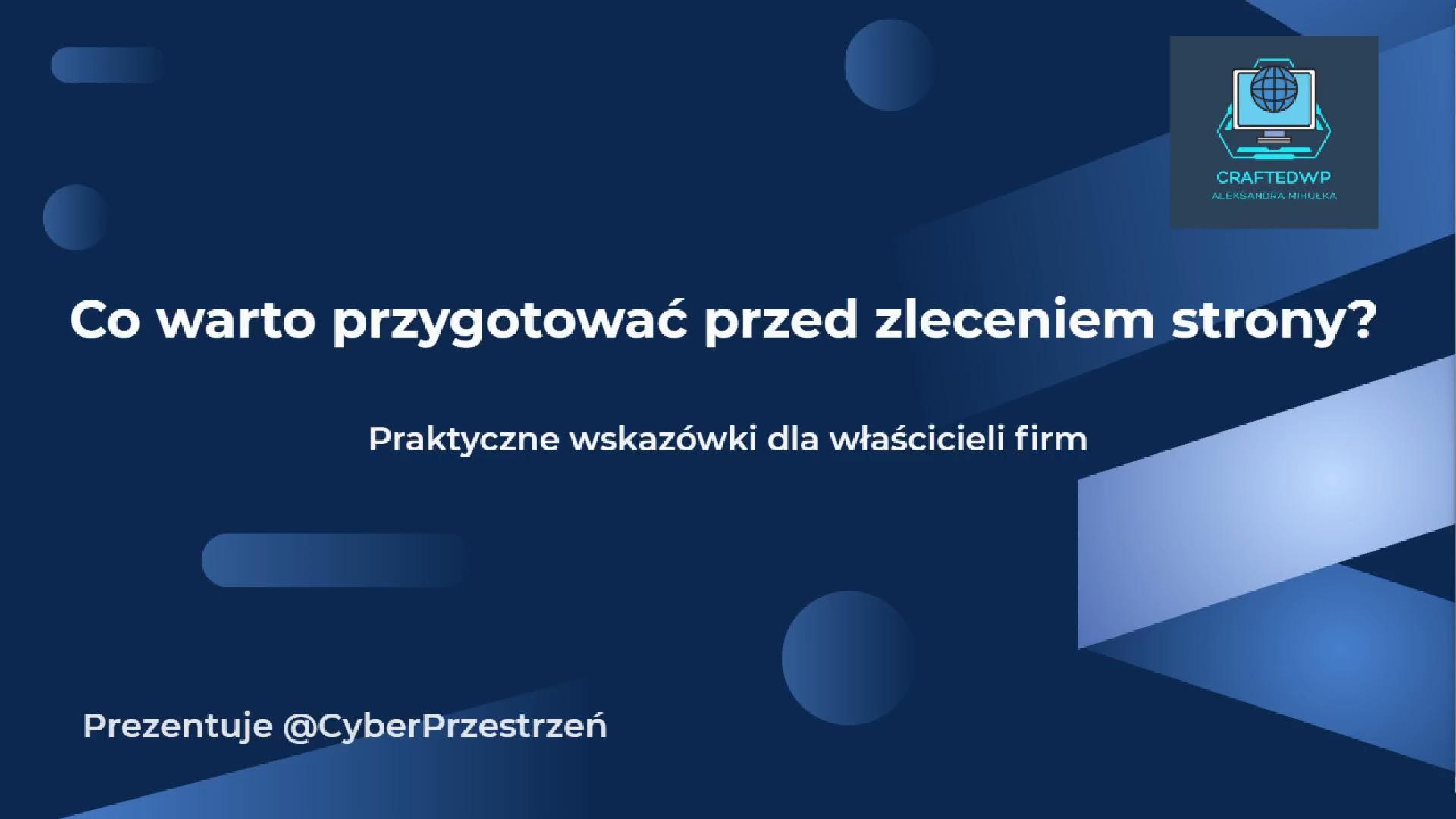 Co warto przygotować przed zleceniem strony