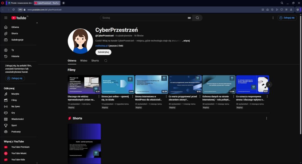 @CyberPrzestrzeń kanał YouTube