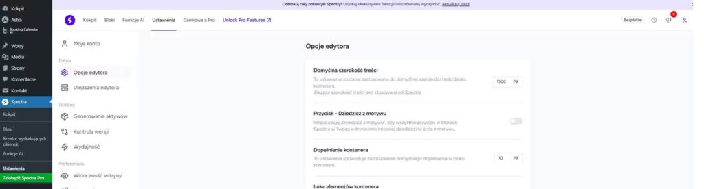 Element motywu Astra Spectra WordPress Blog CraftedWP