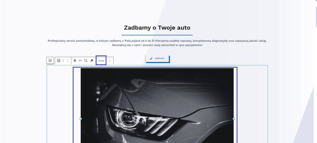 Podmiana zdjęcia na stronie w WordPress