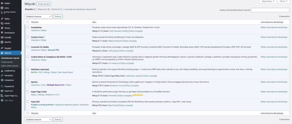 Widok zakładki wtyczki WordPress Blog CraftedWP