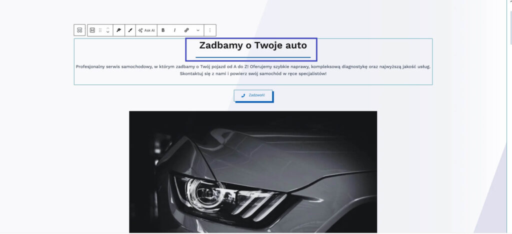 Zmiana nagłówka na stronie w WordPress