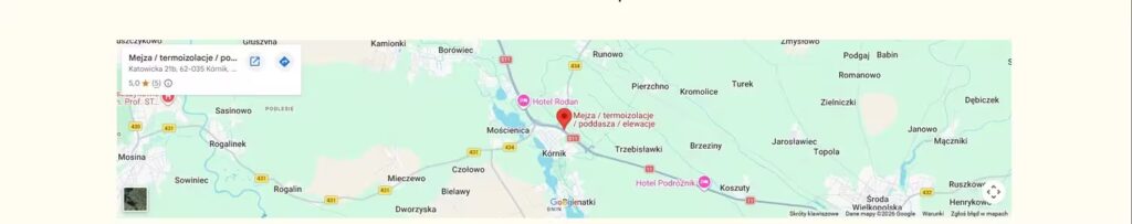 Mapa dojazdu zakładka kontakt wyremontujemy