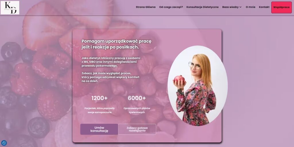 Dietetyk Kliniczny Karolina Dolata realizacja CraftedWP